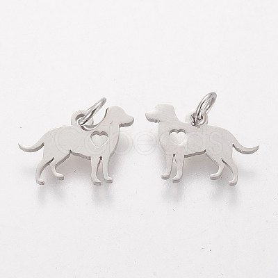 Non-Tarnish 304 Stainless Steel Puppy Pendants LS-STAS-Q201-T464S-1