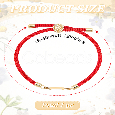 1Pc Adjustable Nylon Cord Slider Bracelets for Women BJEW-LP0001-32I-02-1