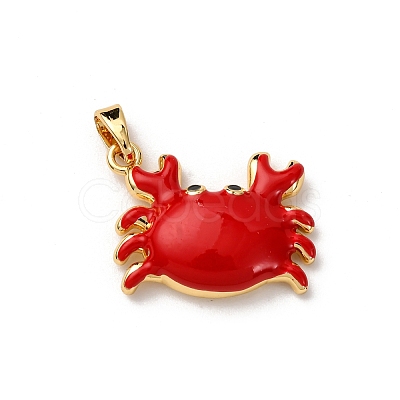 Brass Enamel Pendants KK-K305-04G-1