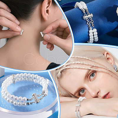 925 Sterling Silver Slide Lock Clasps HJEW-PH02087-1