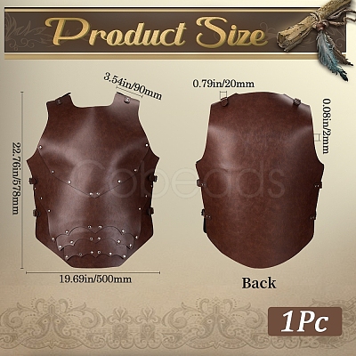 PU Leather Armour AJEW-WH20010-15-1