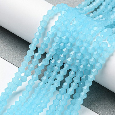 Imitation Jade Glass Beads Strands GLAA-F029-J4mm-03-1