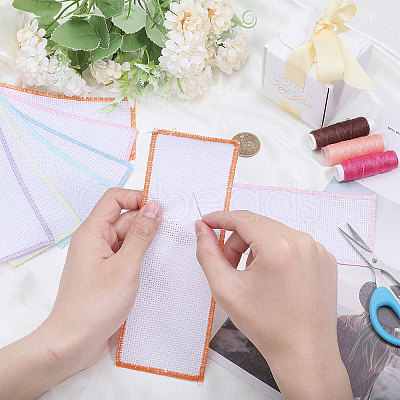 Cotton Cloth Bookmarks for Cross Stitch Making AJEW-WH0166-76-1