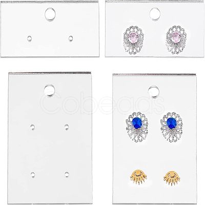 Fingerinspire 4Pcs 2 Style Acrylic Earring Display Hanging Card EDIS-FG0001-42-1