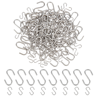 160Pcs 2 Styles 304 Stainless Steel S Hook Findings STAS-PH0006-70-1