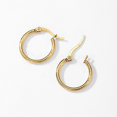 304 Sainless Steel Hoop Earrings for Women AL6869-1