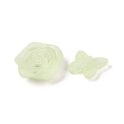 Frosted Transparent Acrylic Beads OACR-U006-03E-1