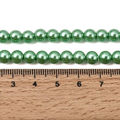 Eco-Friendly Dyed Glass Pearl Round Beads Strands HY-A002-6mm-RB008-1