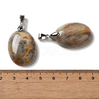 Natural Crazy Agate Pendants G-Z055-03P-05-1