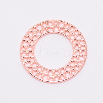 Zinc Alloy Filigree Joiners Links PALLOY-WH0076-41RG-RS-1