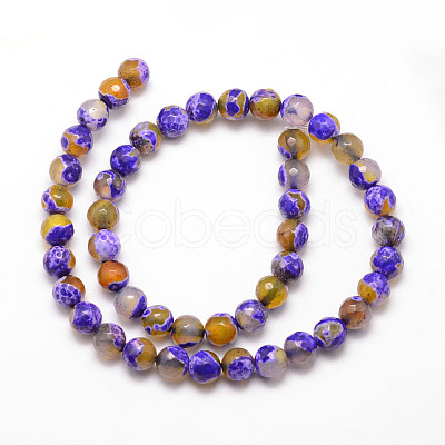 Natural Fire Crackle Agate Bead Strands G-K166-06F-6mm-08-1