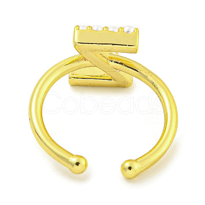 Rack Plating Brass Open Cuff Rings for Women RJEW-F162-01G-Z-1