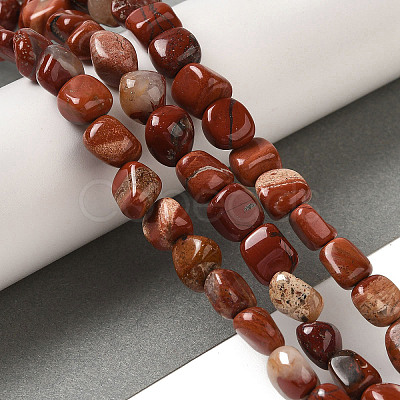 Natural Red Jasper Beads Strands G-B078-D05-01-1