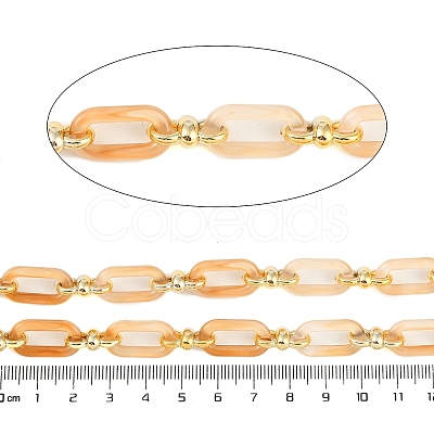 Rack Plating Acrylic & CCB Plastic Chain CHAC-H001-01K-1