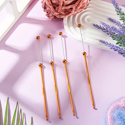 4Pcs DIY Alloy Beadable Crochet Hooks AJEW-TA0003-50C-1