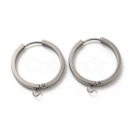 Tarnish Resistant 201 Stainless Steel Huggie Hoop Earrings Findings STAS-A167-01Q-P-1