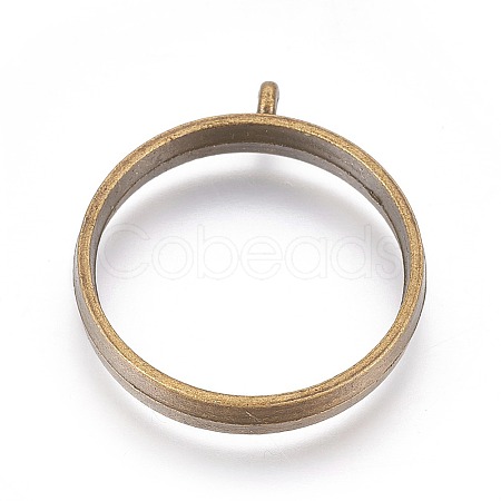 Alloy Open Back Bezel Pendants PALLOY-WH0030-01AB-1
