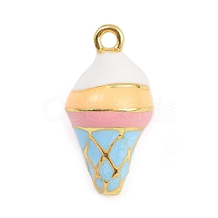 Brass Enamel Charms X-KK-I352-14G-02-1
