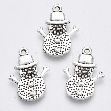 Tibetan Style Alloy Pendants TIBE-N010-37AS-RS-1