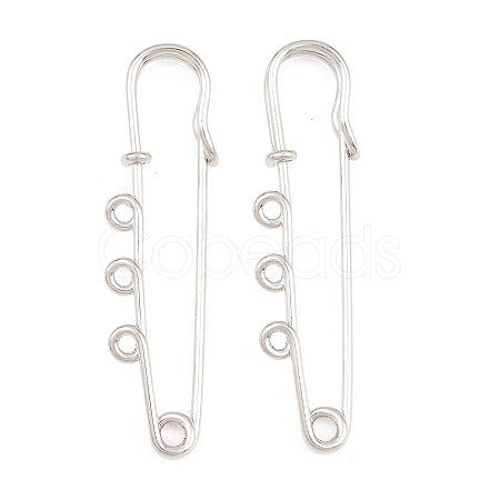 Iron Safety Pins Brooch Findings IFIN-Z005-02P-01-1