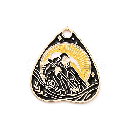 Alloy Enamel Pendants FIND-V001-01G-06-1