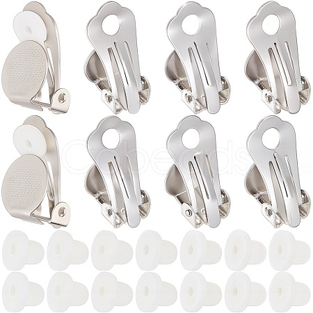 60Pcs Brass Clip-on Earring Settings KK-SP0001-12P-1