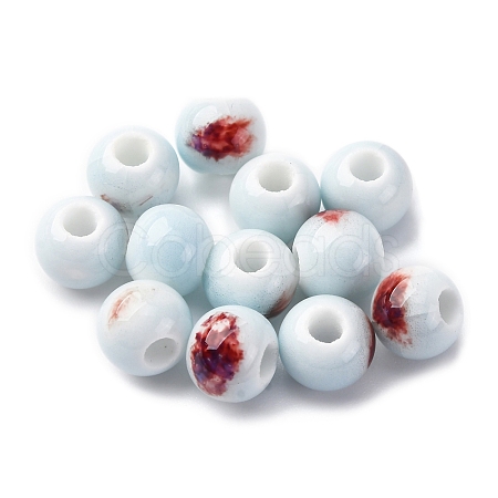 Bright Glazed Porcelain Beads PORC-D300-A19-1