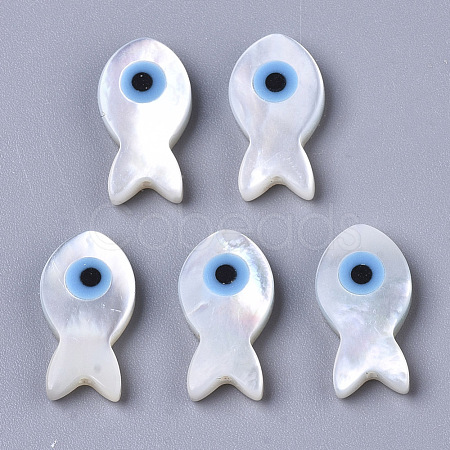 Natural White Shell Mother of Pearl Shell Beads X-SSHEL-N034-48-1