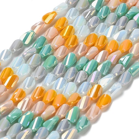 Electroplate Glass Beads Strands EGLA-P065-01A-04-1