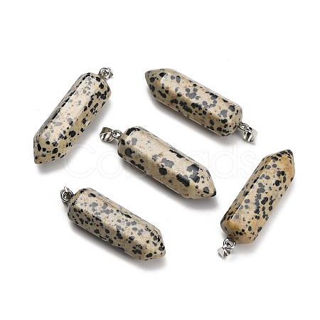 Natural Dalmatian Jasper Pendants GG-CBAA0EE-02P-11-1