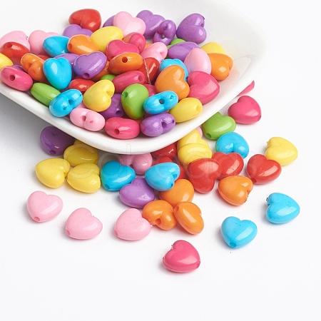 Opaque Acrylic Beads X-SACR-10X11-1