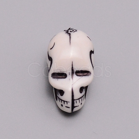 Opaque Acrylic Beads SACR-WH0006-02D-1