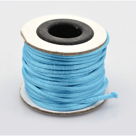 Round Nylon Satin Rattail Cord X-NWIR-O001-A-10-1