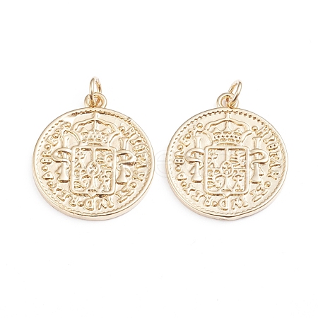 Brass Pendants ZIRC-I042-02G-1