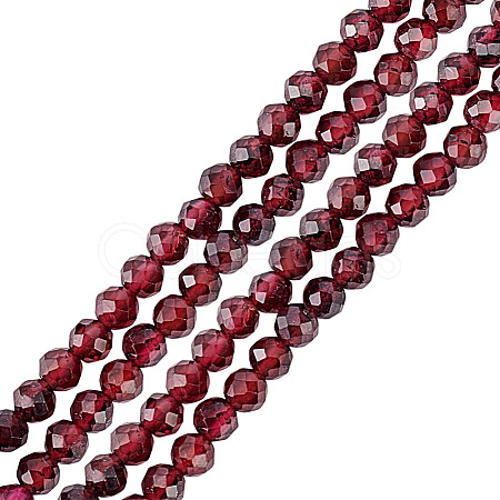 2 Strands Natural Garnet Beads Strands G-GO0001-67-1