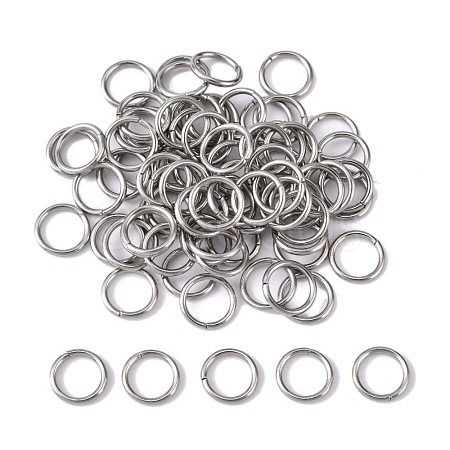 Tarnish Resistant 304 Stainless Steel Open Jump Rings STAS-Q186-02-8x1mm-1