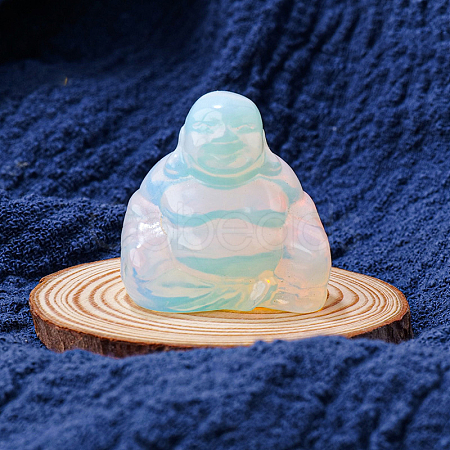 Opalite Carved Healing Buddha Figurines WG68189-03-1