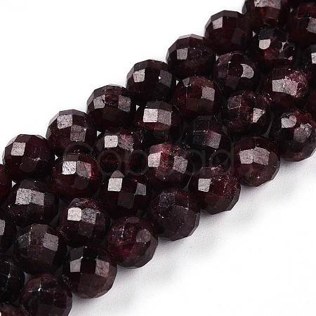 Natural Garnet Beads Strands G-S345-6mm-37-1