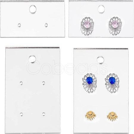 Fingerinspire 4Pcs 2 Style Acrylic Earring Display Hanging Card EDIS-FG0001-42-1