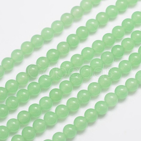 Natural & Dyed Malaysia Jade Bead Strands G-A146-6mm-A26-1