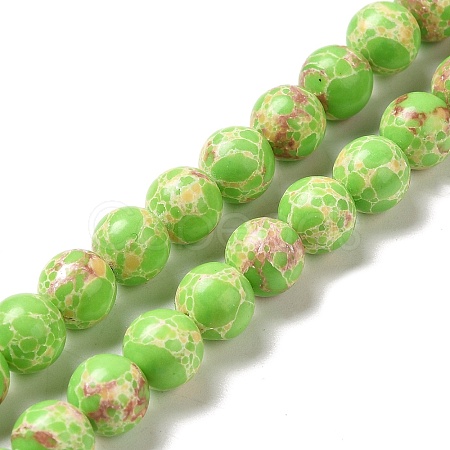 Synthetic Imperial Jasper Dyed Beads Strands G-P507-01A-04-1