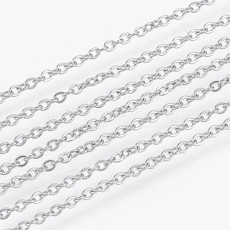 Tarnish Resistant 304 Stainless Steel Cable Chains CHS-F006-01A-P-1