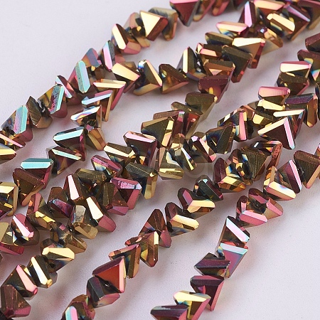 Electroplate Glass Beads Strands EGLA-J145-6mm-FP01-1