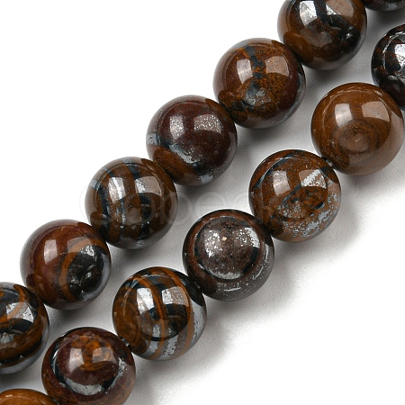 Natural Yellow Tiger Iron Beads Strands G-C079-A03-02-1