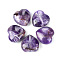 Natural Amethyst Healing Stones, Heart Stones, Pocket Palm Stones for Reiki Balancing, 30x30mm