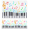 Plastic Drawing Painting Stencils Templates, for Painting on Scrapbook Fabric Tiles Floor Furniture Wood, Rectangle, Musical Note Pattern, 29.7x21cm