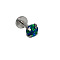 304 Stainless Steel Green Synthetic Opal Threadless Labrets For Women Men, Stainless Steel Color, 6x2mm, Pin: 1.2mm