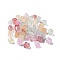 Transparent Crackle Glass Beads, Square, Mixed Color, 6.5x6.5x6.5mm, Hole: 1.5mm