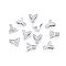 Alloy Initial Slide Charms with Grade A Rhinestones, for Personalized Name Necklaces Making, Lead Free & Nickel Free, Platinum, Letter.Y, 13x12.5x4.5mm, Hole: 8x1.5mm