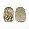 Buddha Natural Pyrite Pendants, 48~50x32~33x12mm, Hole: 2mm